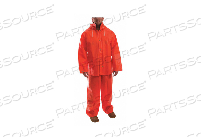 RAIN SUIT W/JACKET/BIB UNRATED ORANGE M by Tingley Rubber