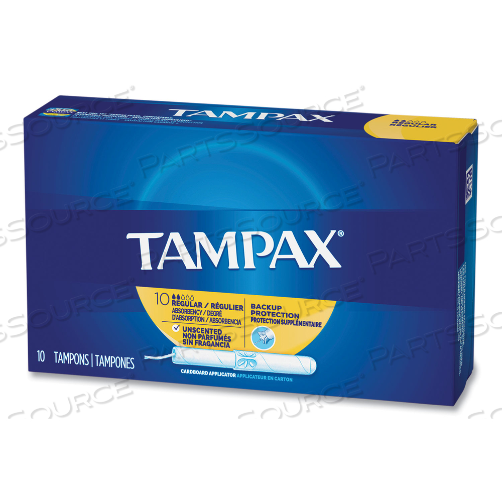 CARDBOARD APPLICATOR TAMPONS, REGULAR by Tampax