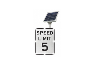 LED TRAFFIC SIGN SOLAR SPEED LIMIT 5 by Tapco