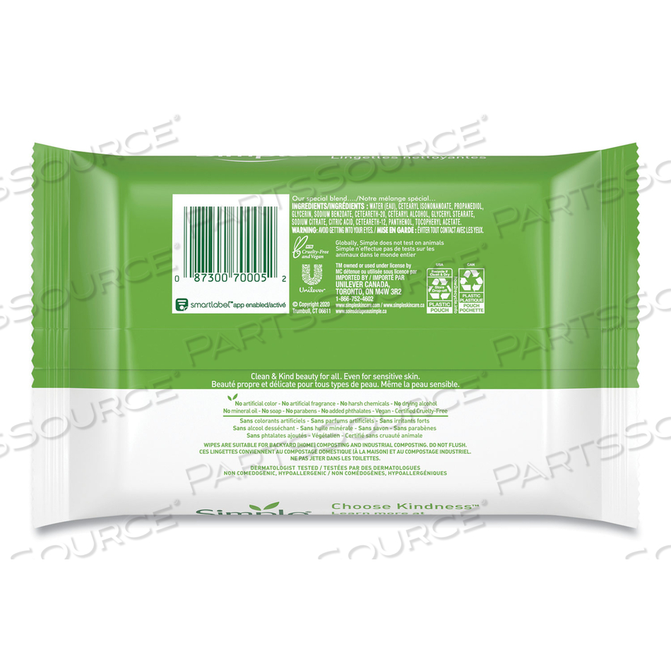 EYE AND SKIN CARE, FACIAL WIPES, 25/PACK 