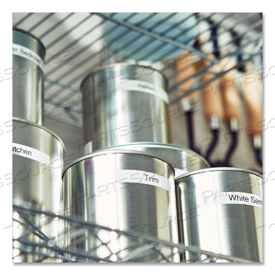 TZE STANDARD ADHESIVE LAMINATED LABELING TAPES, 0.47" X 26.2 FT, BLACK ON WHITE by Brother