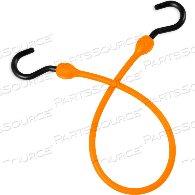 THE BETTER BUNGEE 24" BUNGEE CORD WITH OVER MOLDED NYLON ENDS - ORANGE 