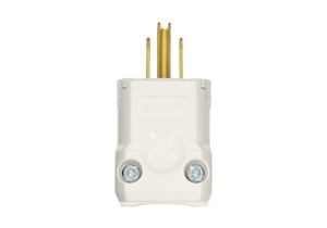 PYTHON STRAIGHT BLADE PLUG 125V 15A 2-POLE 3-WIRE GROUNDING HOSPITAL GRADE WHITE NYLON by Leviton PYTHON STRAIGHT BLADE PLUG 125V 15A 2-POLE 3-WIRE GROUNDING HOSPITAL GRADE WHITE NYLON by Leviton