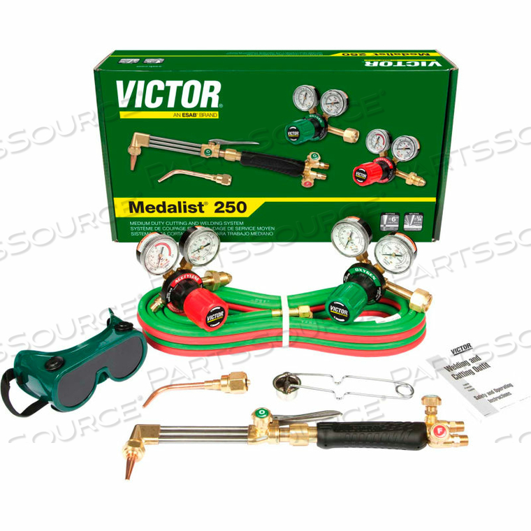 VICTOR MEDALIST 250 MEDIUM DUTY CUTTING AND WELDING OUTFIT, G250-15-510 