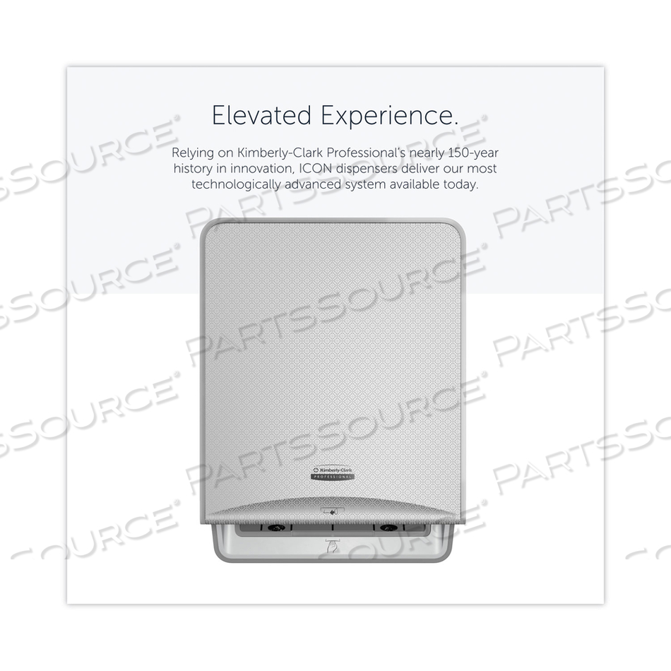 ICON AUTOMATIC ROLL TOWEL DISPENSER, 20.12 X 16.37 X 13.5, SILVER MOSAIC by Kimberly-Clark Corporation