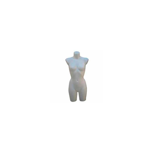 FEMALE 3/4 TORSO, NO ARMS - MILKY WHITE by Mondo Mannequins FEMALE 3/4 TORSO, NO ARMS - MILKY WHITE by Mondo Mannequins