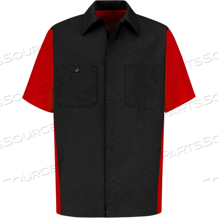 RED KAP MEN'S CREW SHIRT SHORT SLEEVE M BLACK/RED SY20 by VF Imagewear, Inc.