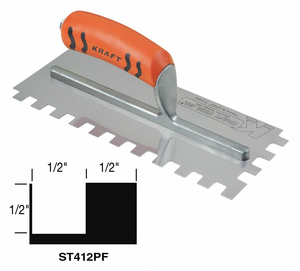 TROWEL SQR NOTCH FOR LRG CERAMIC/QUARRY by Superior Tile Cutter TROWEL SQR NOTCH FOR LRG CERAMIC/QUARRY by Superior Tile Cutter