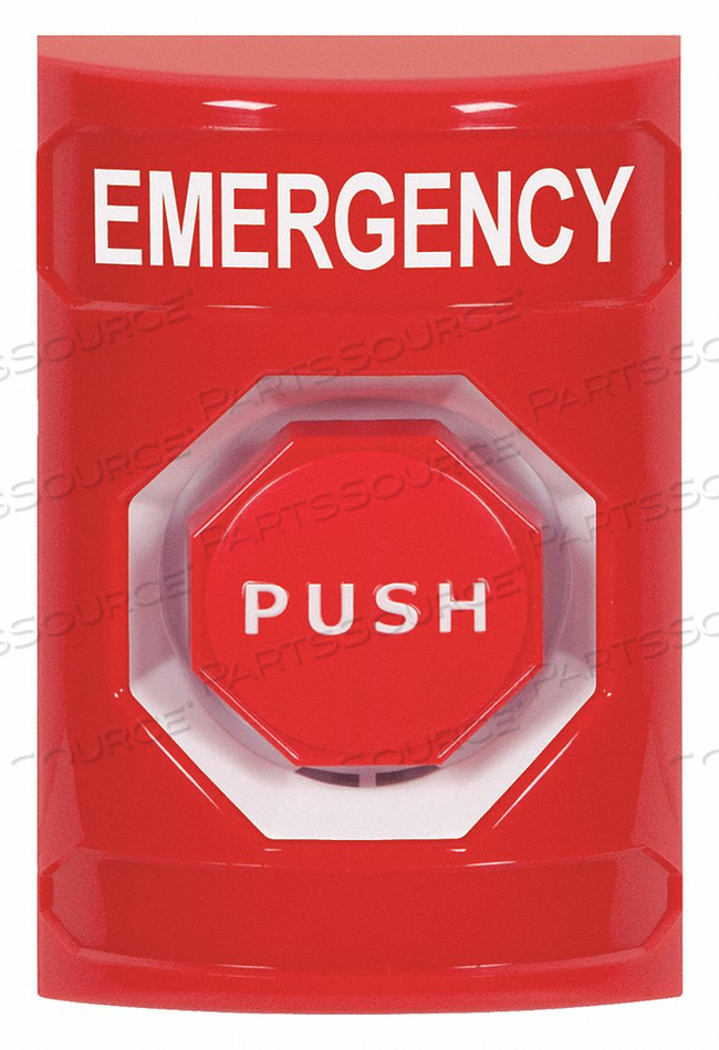 EMERGENCY PUSH BUTTON RED POLYCARBONATE by Safety Technology International