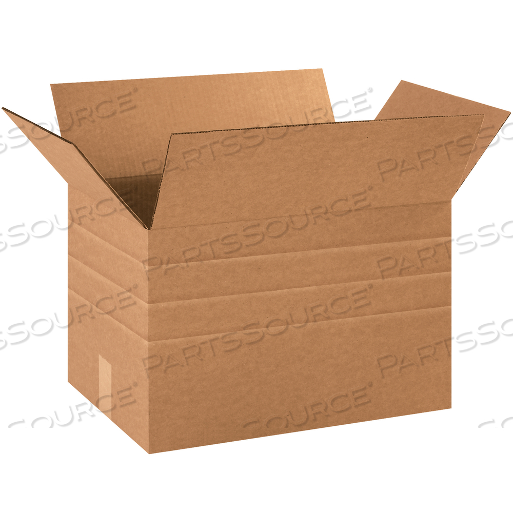 MULTI-DEPTH CORRUGATED BOXES, 18" X 12" X 12", KRAFT, 25/BUNDLE by BOX Partners (Box Acquisitions, LLC)