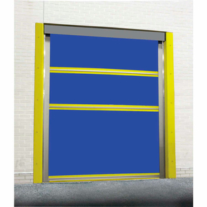 MOTORIZED ROLL-UP BUG DOCK DOOR WITH PVC COATED BLUE VINYL PANELS 12 X 12 by TMI, LLC