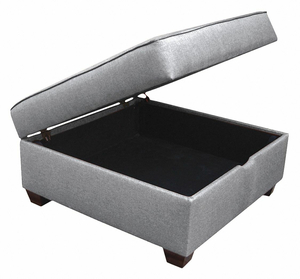 STORAGE OTTOMAN 36 W GRAY UPHOLSTERY by Duobed