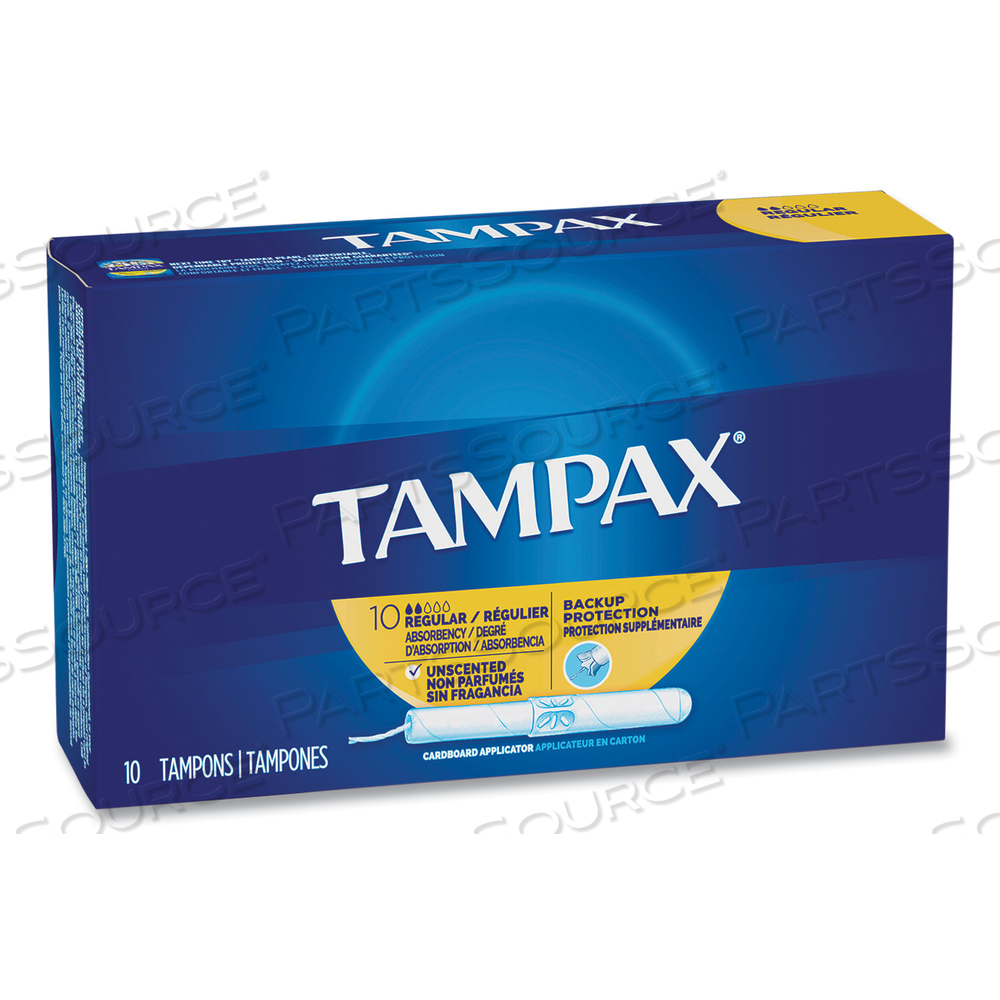 CARDBOARD APPLICATOR TAMPONS, REGULAR by Tampax