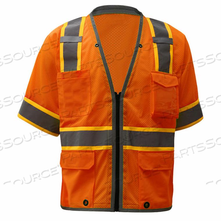 2702, CLASS 3, HEAVY DUTY SAFETY VEST, ORANGE, L by GSS Safety LLC