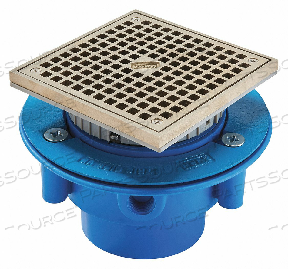 SQUARE FLOOR DRAIN NICKEL BRONZE ABS by Zurn Industries LLC SQUARE FLOOR DRAIN NICKEL BRONZE ABS by Zurn Industries LLC