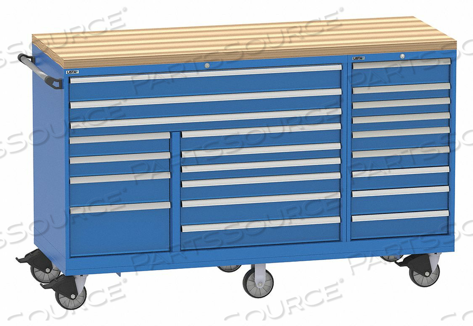 MOD DRWR CAB 48 H 21 DRWR BRIGHT BLUE by Lista