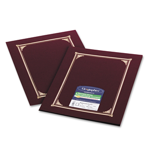 CERTIFICATE/DOCUMENT COVER, 12.5 X 9.75, BURGUNDY, 6/PACK by Geographics