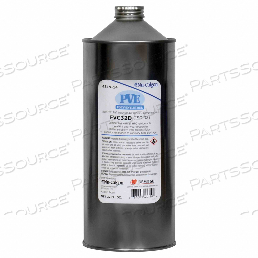 PVE-FVC32 REFRIGERATION OIL QT by Nu-Calgon