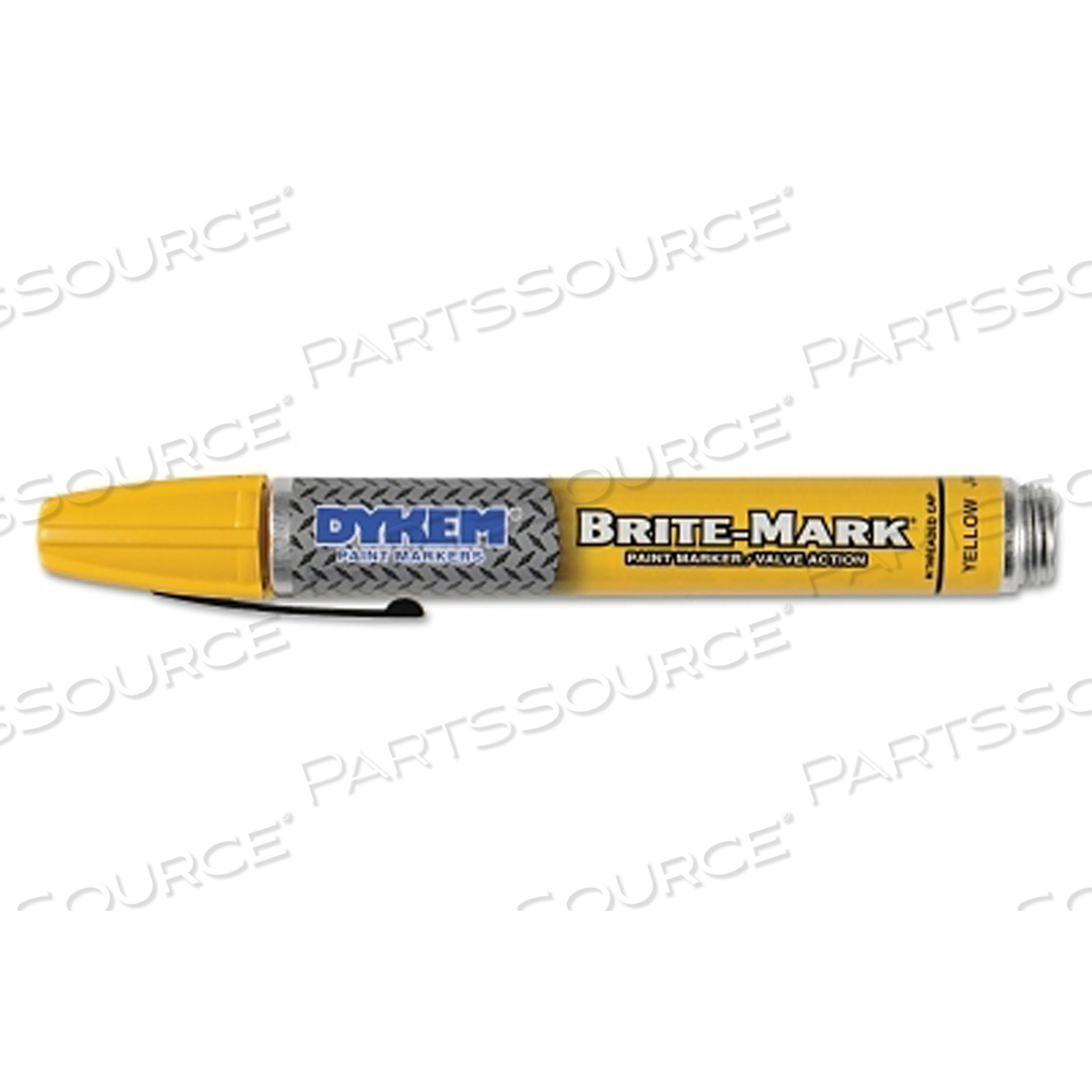 40006 ITW DYKEM BRITE-MARK PERMANENT PAINT MARKER, VALVE ACTION, 40, YELLOW by Dykem