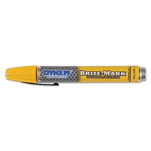 40006 ITW DYKEM BRITE-MARK PERMANENT PAINT MARKER, VALVE ACTION, 40, YELLOW by Dykem