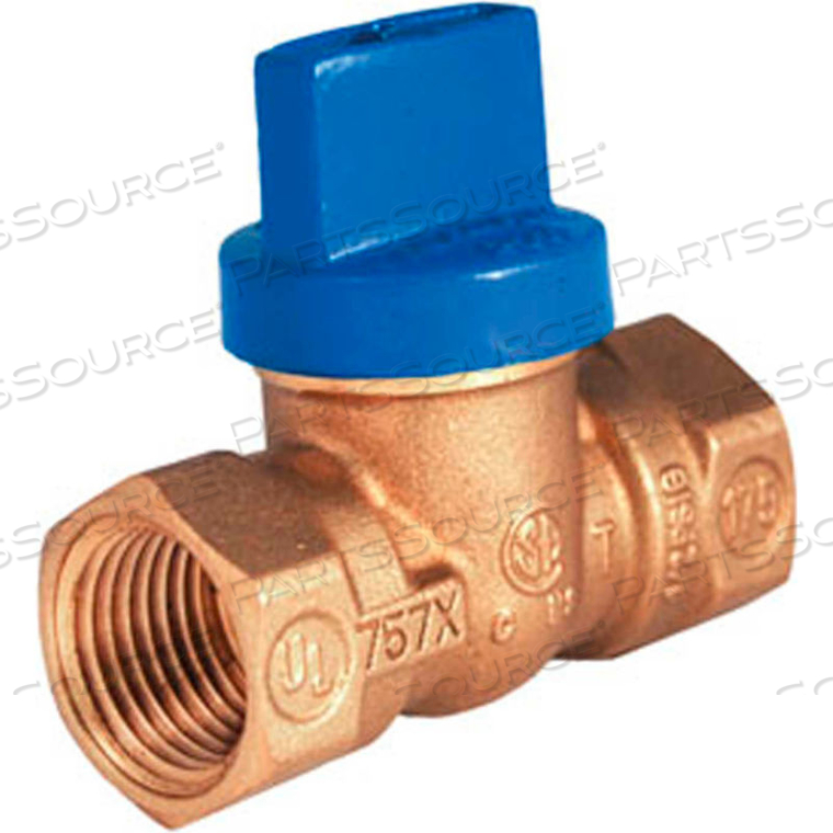 1" T-3001 FORGED BRASS GAS VALVE, TEE HANDLE, MASS. CODE GAS BALL VALVE 