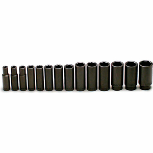 SET 1/2 DRIVE 14 PIECE SET 6 POINT DEEP by Wright Tool