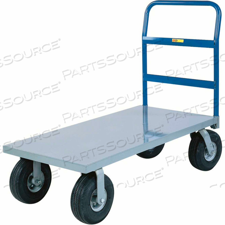 HEAVY DUTY PLATFORM TRUCK - 24 X 48 - PNEUMATIC WHEELS - 1200 LB. 