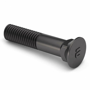 5/8-11 X 2-1/2" PLOW BOLT - #3 FLAT HEAD - GRADE 5 - UNC - STEEL - ZINC CLEAR - PKG OF 10 by Earnest Machine