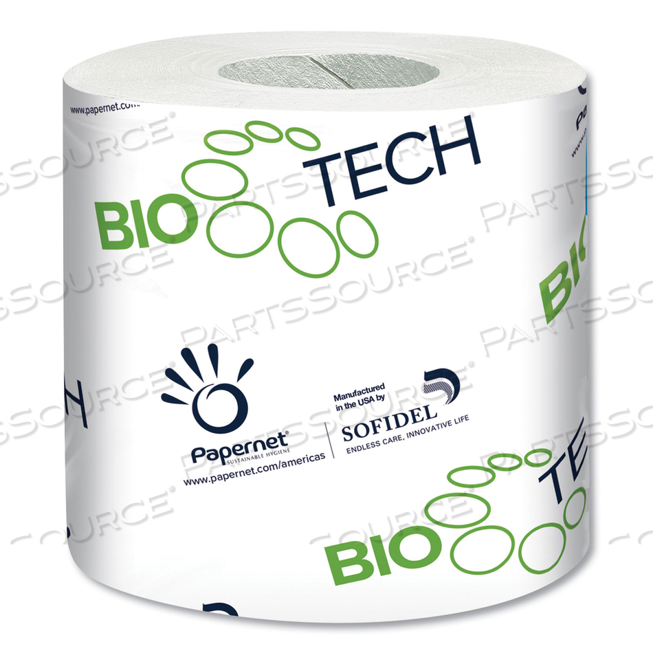 BIOTECH TOILET TISSUE, SEPTIC SAFE, 2-PLY, WHITE, 500 SHEETS/ROLL by Papernet