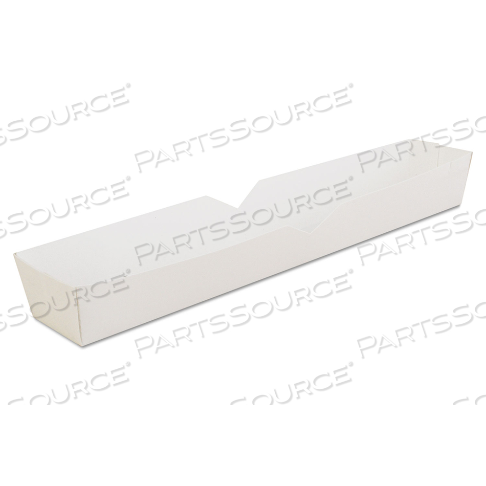FOOTLONG HOT DOG TRAY, 10.25 X 1.5 X 1.25, WHITE, PAPER by SCT FOOTLONG HOT DOG TRAY, 10.25 X 1.5 X 1.25, WHITE, PAPER by SCT