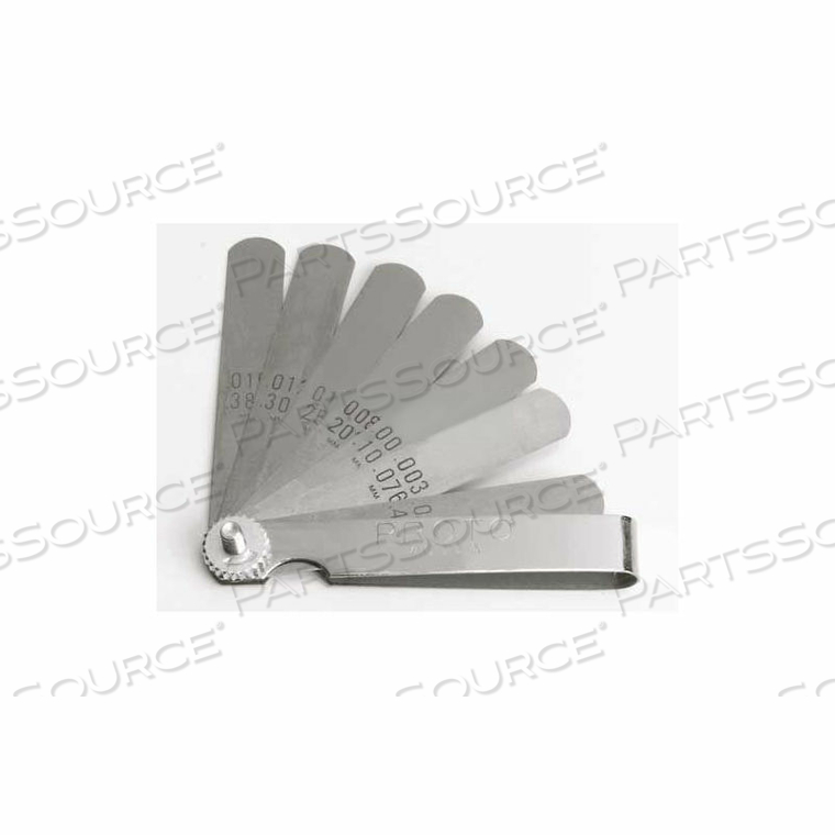 9 BLADE STANDARD FEELER GAUGE SET, 3-1/16" X 1/2" BLADES by Proto 9 BLADE STANDARD FEELER GAUGE SET, 3-1/16" X 1/2" BLADES by Proto