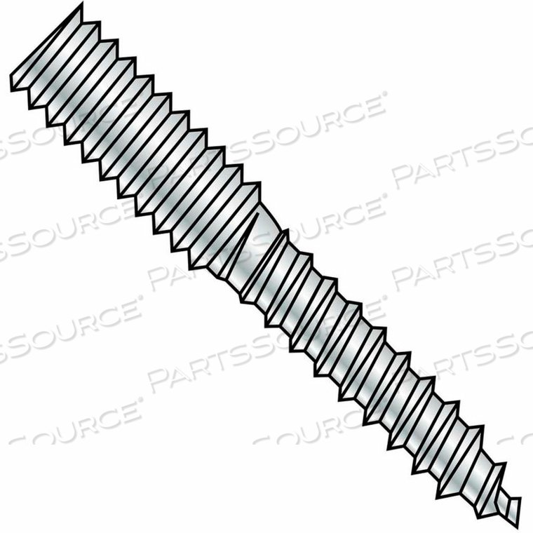 1/4-20X2 HANGER BOLT FULL THREAD ZINC, PKG OF 1000 