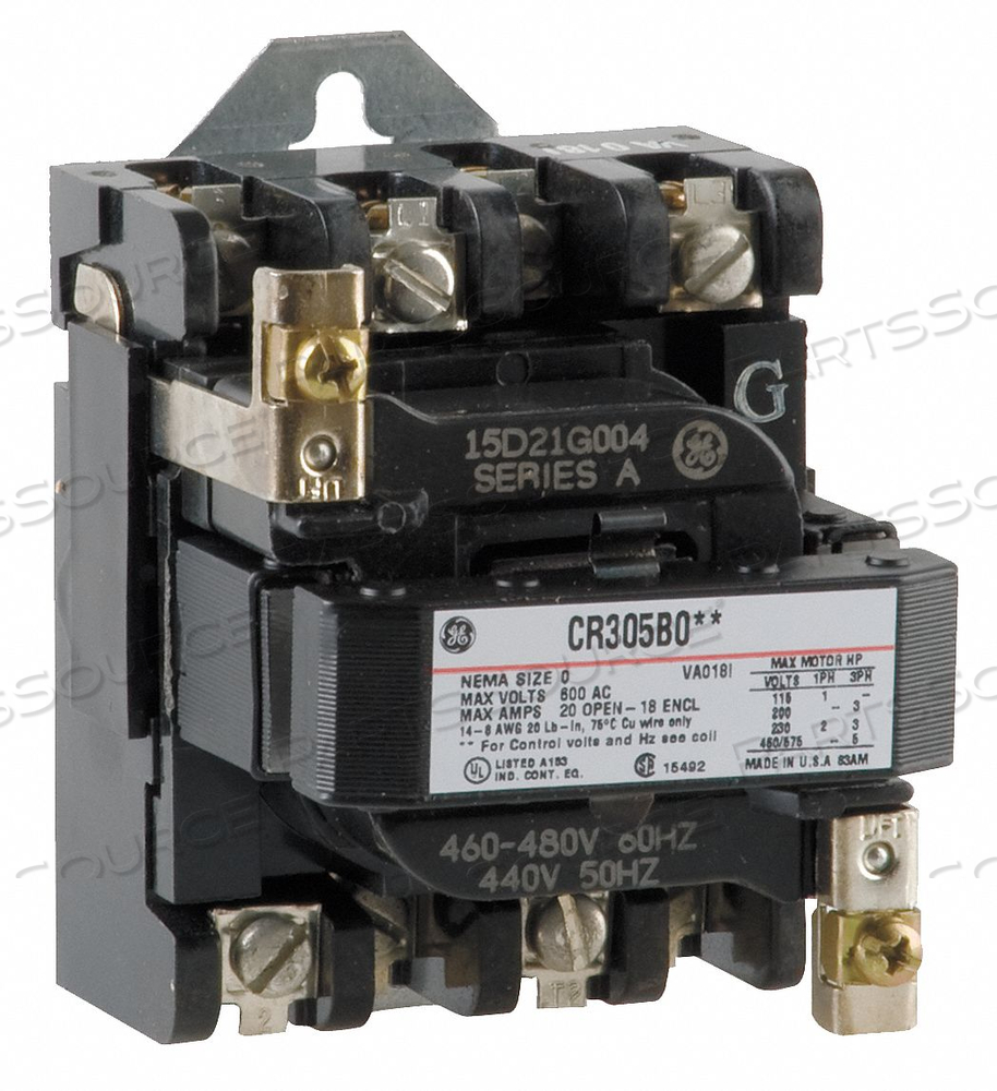 H2444 NEMA MAGNETIC CONTACTR 18A 480VAC NEMA 0 by General Electric Company