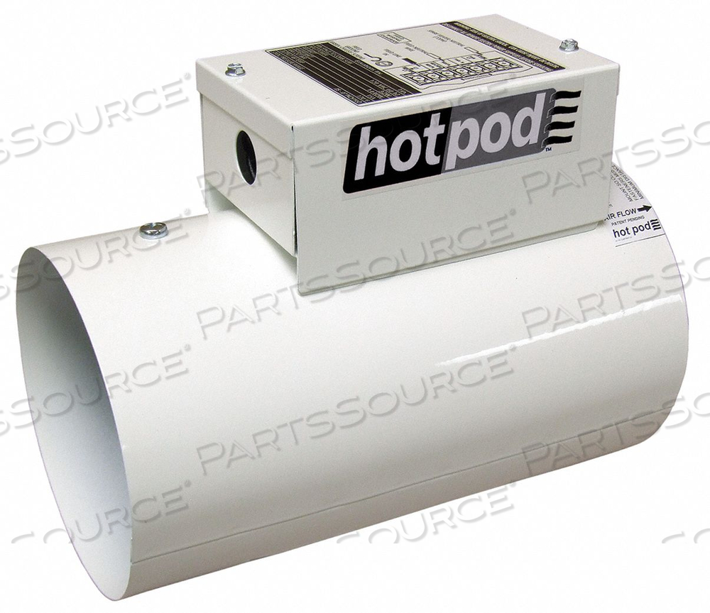 WHITE STEEL 10.5 L 8.4 H DUCT FAN HEATER by Hotpod WHITE STEEL 10.5 L 8.4 H DUCT FAN HEATER by Hotpod