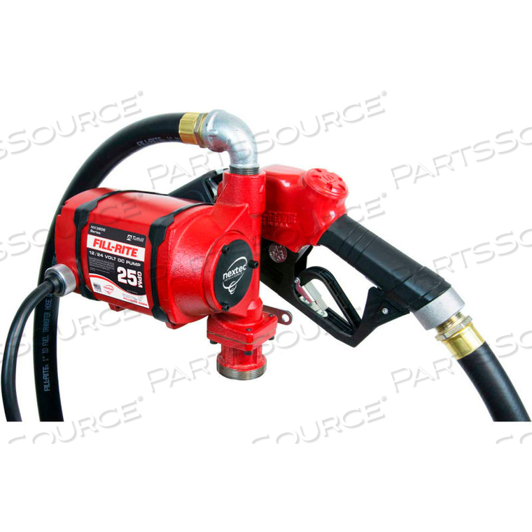 DC FUEL TRANSFER PUMP W/ 20" TELESCOPING PIPE, 25 GPM, 2" BUNG MOUNT by Fill-Rite