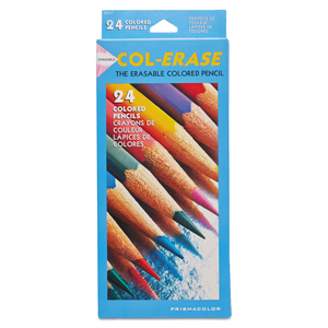 COL-ERASE PENCIL WITH ERASER, 0.7 MM, 2B (#1), ASSORTED LEAD/BARREL COLORS, 24/PACK by Prismacolor