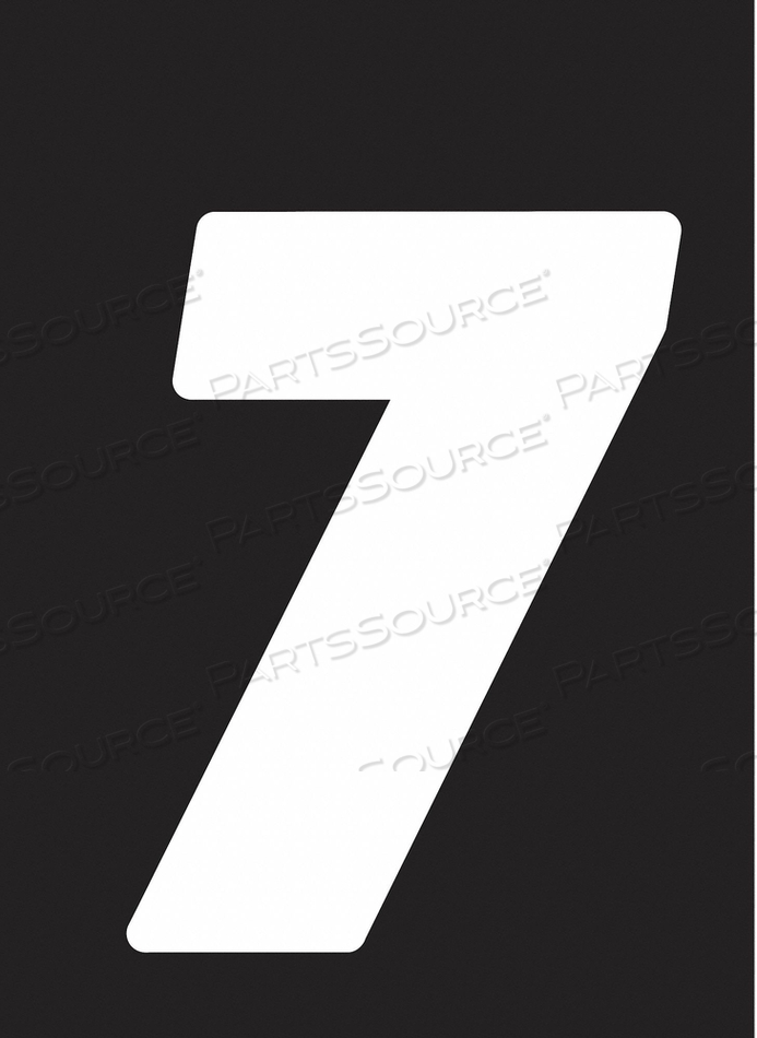 NUMBER LABEL WHT VINYL 7IN. H NO. 7 PK3 by Hardline Products NUMBER LABEL WHT VINYL 7IN. H NO. 7 PK3 by Hardline Products