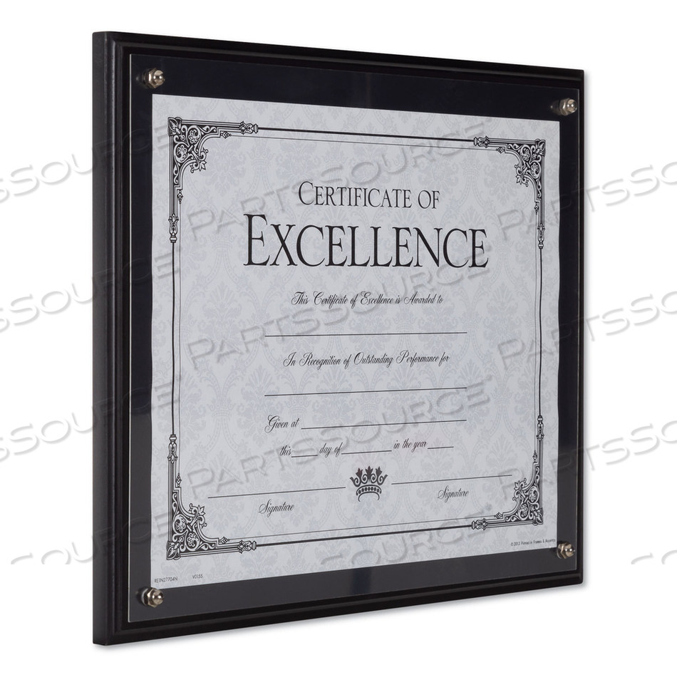 AWARD PLAQUE, WOOD/ACRYLIC FRAME, UP TO 8.5 X 11, BLACK 