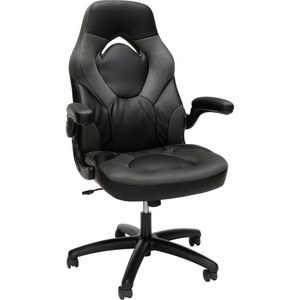 ESSENTIALS COLLECTION RACING STYLE BONDED LEATHER GAMING CHAIR, IN GRAY () by OFM Inc