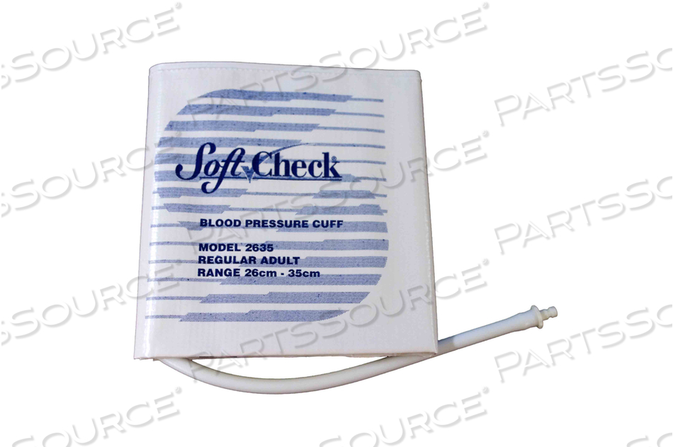 SOFTCHECK VINYL DISPOSABLE BP CUFFS, ADULT 26 - 35 CM, SINGLE TUBE, PLASTIC BAYONET, 20/BOX by Spacelabs Healthcare