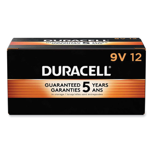 BATTERY, COPPERTOP, 9V, ALKALINE, 9V, 600 MAH by Duracell