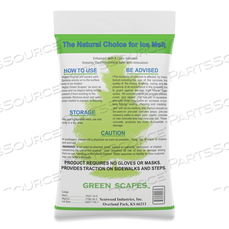 GREEN SCAPES ICE MELT, 50 LB BAG by Scotwood Industries