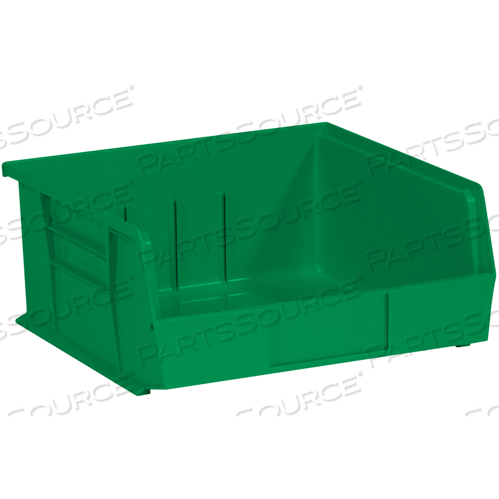 PLASTIC STACK & HANG BIN BOXES, 10 7/8" X 11" X 5", GREEN, 6/CASE by BOX Partners (Box Acquisitions, LLC)