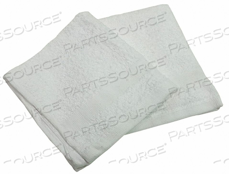 WASH CLOTH 12X12 IN WHITE PK12 by R&R Textile Mills, Inc.