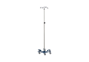 IV STAND HEAVY DUTY W/4 HOOK W/6 LEG LOW CENTER OF GRAVITY BASE STAINLESS STEEL by Blickman