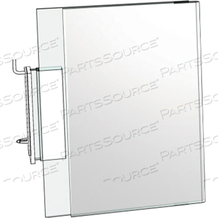 TWO SIDED SIGN HOLDER, 5"W X 3/16"D X 7"H 