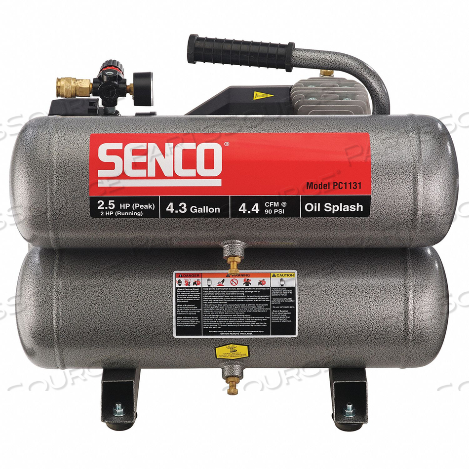 TWIN TANK AIR COMPRESSOR 4.3 GAL 2 HP by Senco