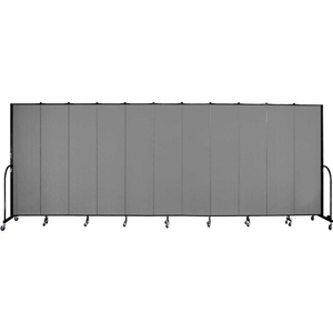 11 PANEL PORTABLE ROOM DIVIDER, 7'4"H X 20'5"L, FABRIC COLOR: STONE by Screenflex