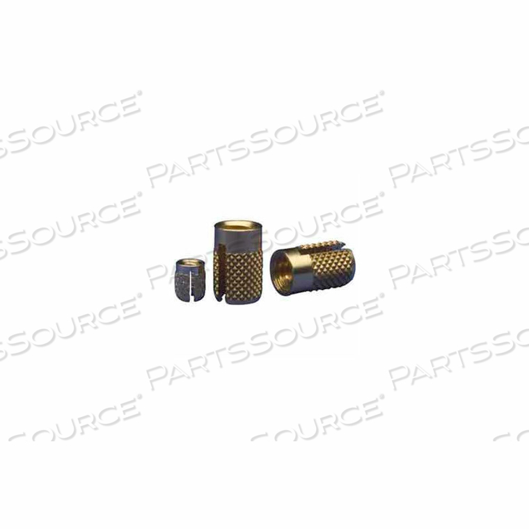 6-32 FLUSH PRESS INSERT - BRASS - 240-006-BR by E-Z Lok 6-32 FLUSH PRESS INSERT - BRASS - 240-006-BR by E-Z Lok
