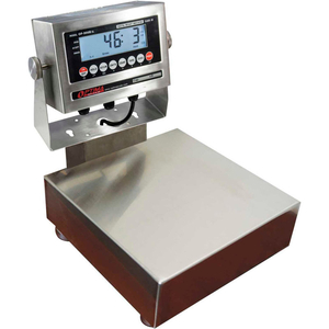 915 SERIES NTEP STAINLESS STEEL BENCH DIGITAL SCALE W/ LED DISPLAY 100LB X 0.02LB 14" X 12" by Optima Scale Mfg Inc.